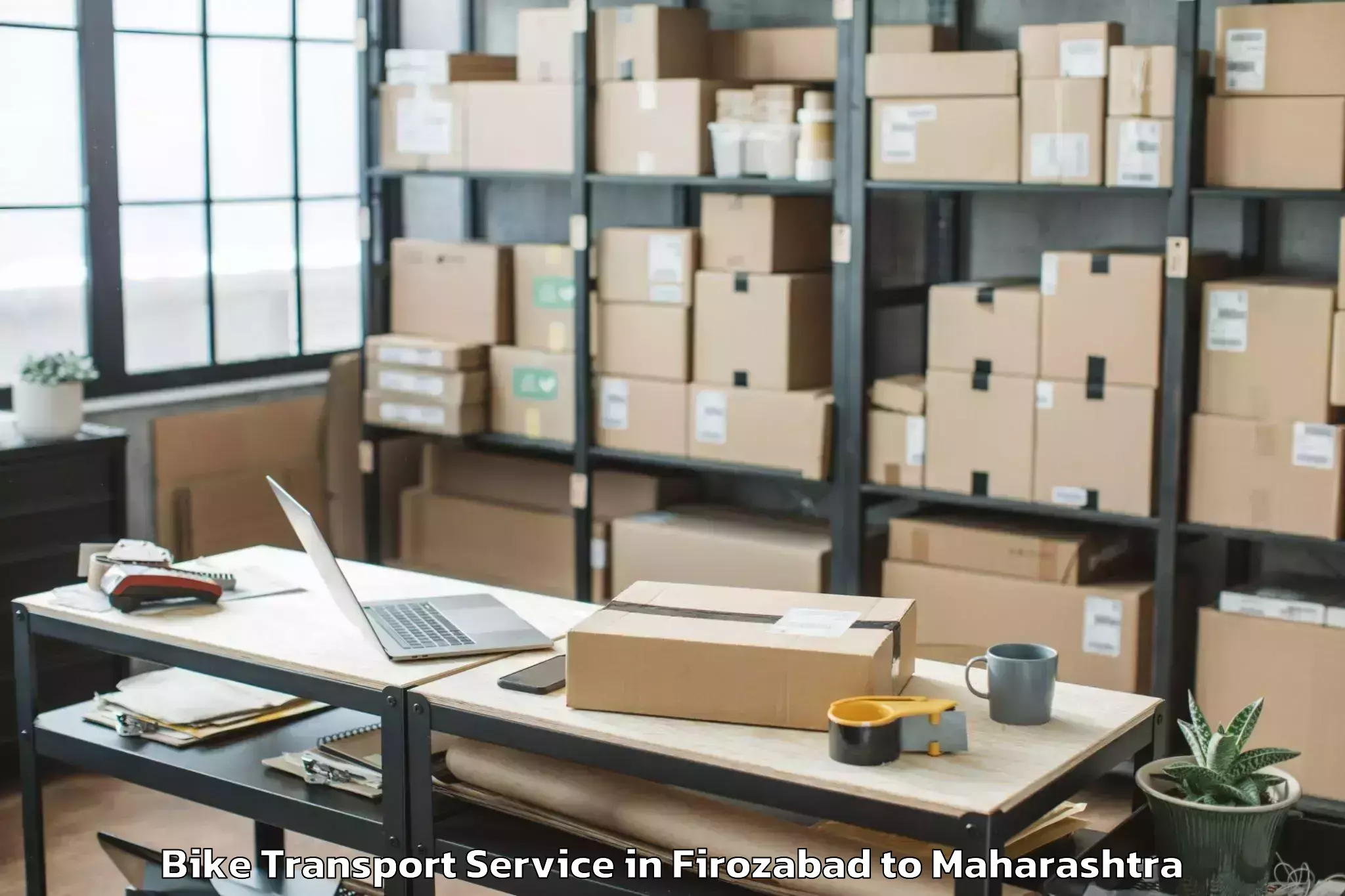 Leading Firozabad to Mahagaon Bike Transport Provider